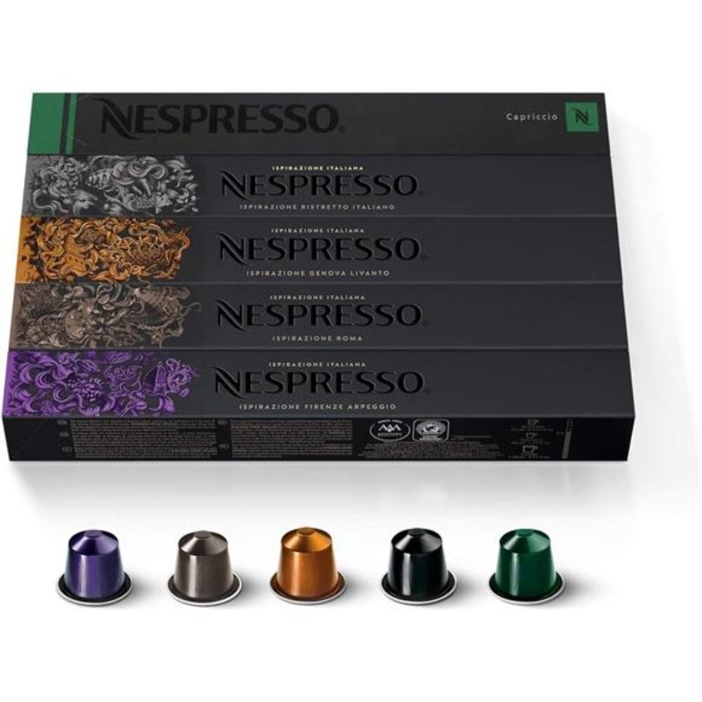 Nespresso Capsules Original Line, Ispirazione Variety‎ Pack, Medium & Dark Roast